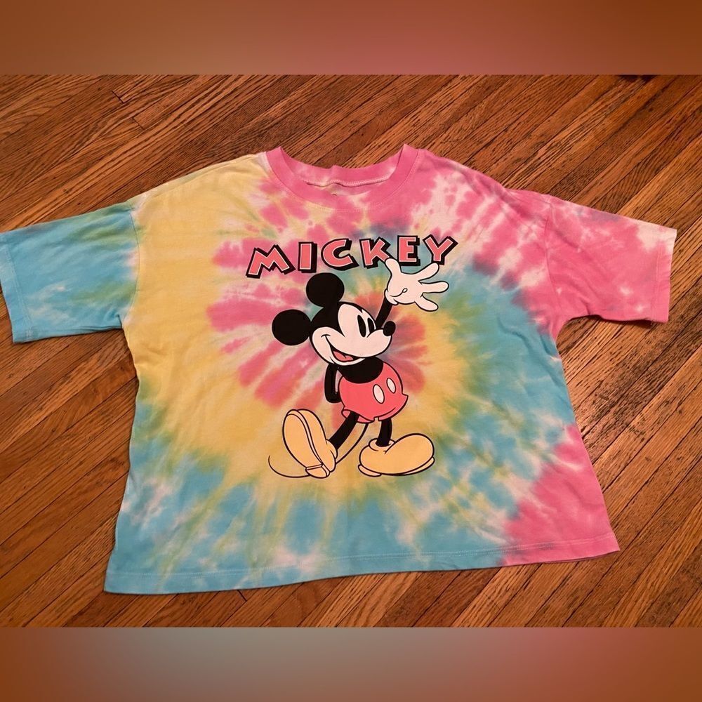 Mickey Mouse tie dye short sleeve top